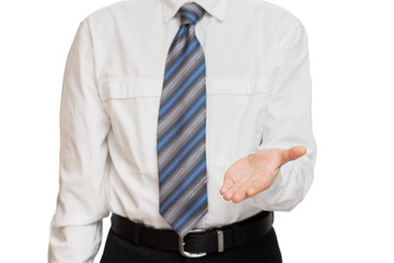 businessman with different gestures hands