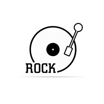 vinyl rock vector illustration