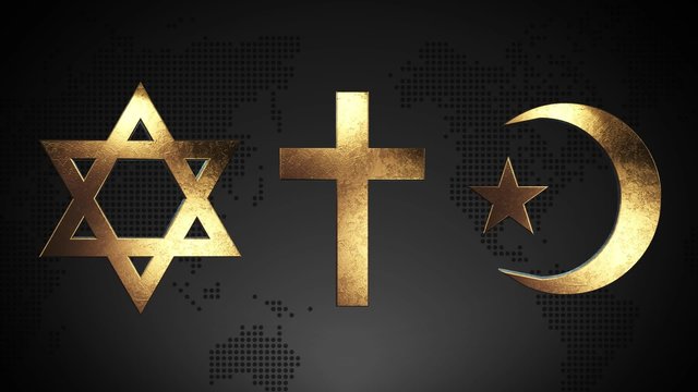 world religions symbols background with alpha channel