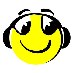smiles icon,headphone,music