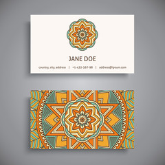 Fototapeta premium Business card. Vintage decorative elements.