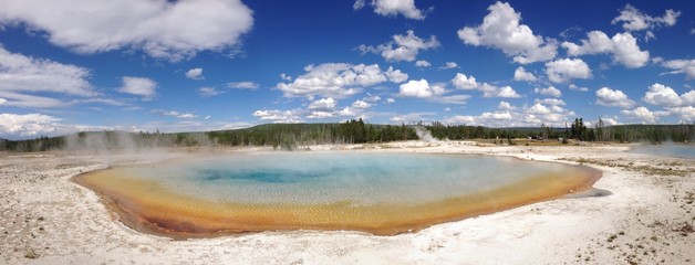 colorful geyser pond