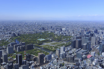 Fototapeta premium 東京駅／空撮