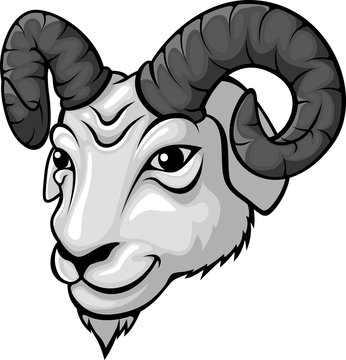 Ram head mascot illustration