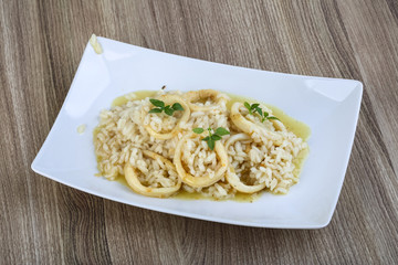 Squid risotto