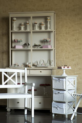 Vintage furniture with sweets