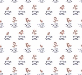 Background with cups. 