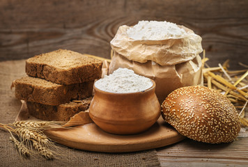 Wheat flour and bread