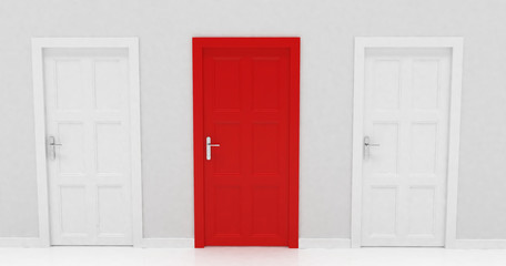 3d door render vote concept