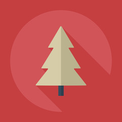 Fototapeta premium Flat modern design with shadow icons Christmas tree
