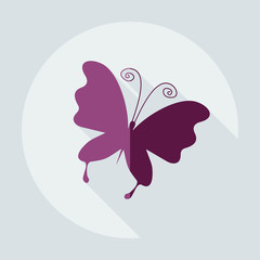 Obraz premium Flat modern design with shadow icons butterfly