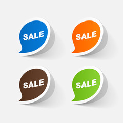 paper sticker: symbol sale