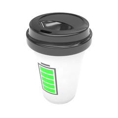 Coffee to go on white