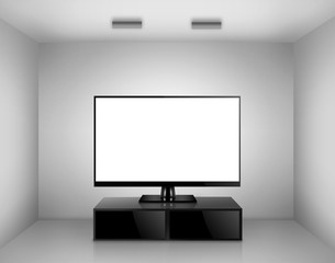 Fototapeta premium High Definition TV with TV stand in a room