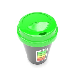 Coffee to go on white