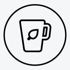  Simplistic coffee cup icon vector