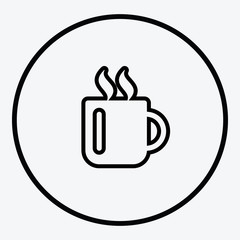  Simplistic coffee cup icon vector