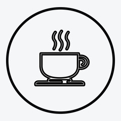  Simplistic coffee cup icon vector