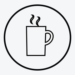  Simplistic coffee cup icon vector