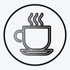  Simplistic coffee cup icon vector