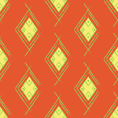 Orange Red Carpet. Seamless Vector Pattern