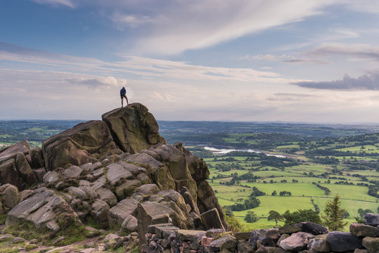 climbing at the Roaches, Peak District