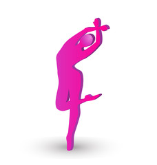 Woman ballerina silhouette logo
