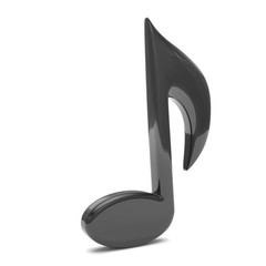 music note 3D, on white