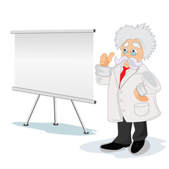 Professor, cartoon, teaching, science and education, vector illustration in flat design for web sites, Infographic design