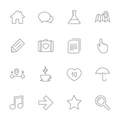 Universal icon. Speech bubble and first aid box.