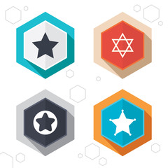 Star of David icons. Symbol of Israel.