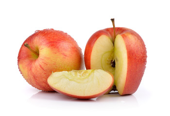 apples on white background