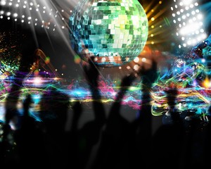 Dancing in nightclub