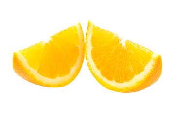 orange fruit slice isolated