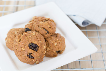 Homemade Raisin cookies.