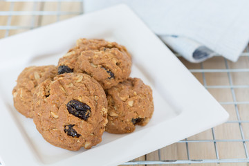 Homemade Raisin cookies.
