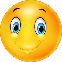 Fototapeta premium Cartoon emoticon smiling