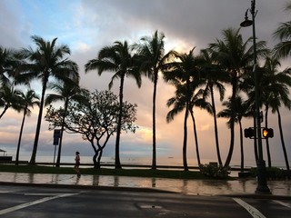 Obraz na płótnie Canvas ハワイの夕焼け