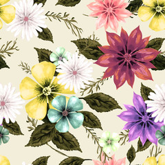 elegant floral seamless background design