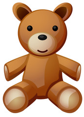 Brown teddy bear vector icon image