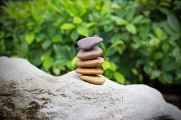 Fototapeta na wymiar Zen stone in the nature park