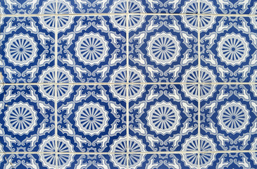 Traditional Portuguese glazed tiles