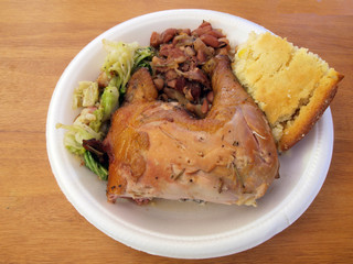smoked chicken dinner