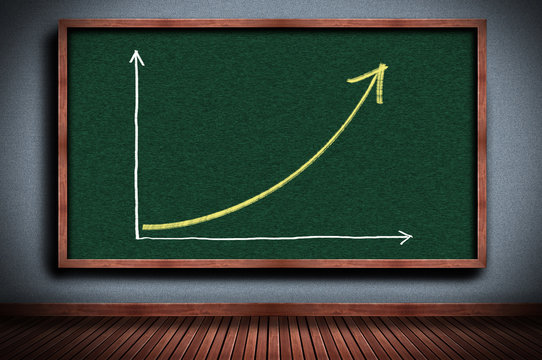 Finance, Economics or education graph eith space concept