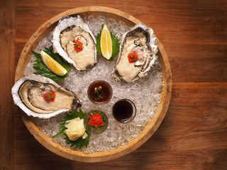 Oyster on ice
