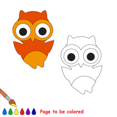 Cartoon owl to be colored.