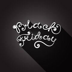 Black Friday. vector Vintage design poster template. Vector lettering Black Friday. Creative lettering. Trendy. Black Friday Sale Calligraphic Design