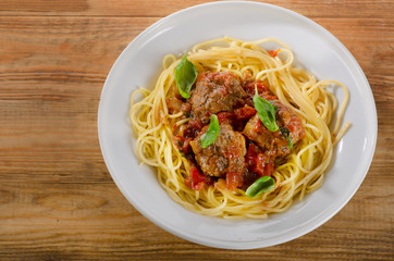 Pasta with meatballs