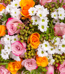 Abstract background of flowers. Close-up.