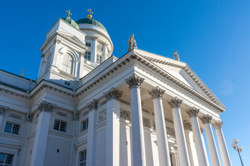 Fototapeta na wymiar Tuomiokirkko, the Finnish Evangelical Lutheran cathedral 
